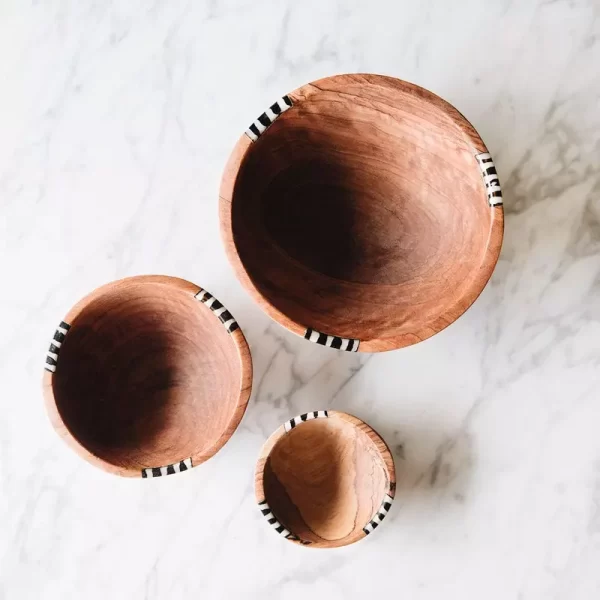 Set or Round wood bowl